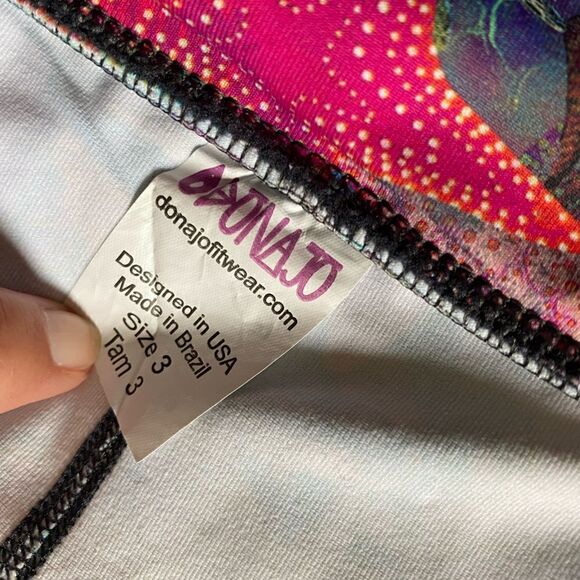 Donajo Modest Skirted Crop Leggings Turtles Starfish Women’s Size 3 Multicolor - Picture 8 of 9